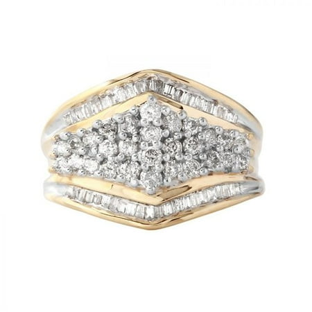 Ladies 1.12 Carat Diamond 10k Yellow Gold Ring