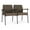 Adler-Castillo Brown, variant on Mystic Reception Waiting Steel Tandem Seating / Charcoal Steel / Black