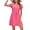 Rose Pink, variant on Women's Swimsuit Cover Ups V-Neck Drawstring Beachwear Flowy Short Sleeve Beach Dress