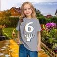 thumbnail image 2 of T-shirts à Manches Courtes Gris pour Bébé Enfant Garçon Fille, Hauts Graphiques, Tee pour Enfant, Col Rond, Spandex, Décontracté, Kawaii, Automne Été, Tee-Shirt 2025, Vêtements Mode, 4 Ans, 2 of 8