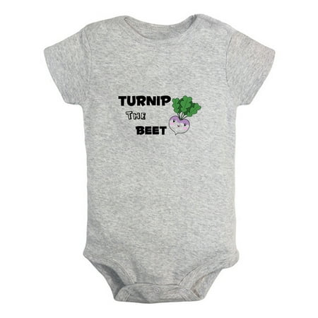 

iDzn Turnip The Beet Funny Rompers For Babies Newborn Baby Unisex Bodysuits Infant Jumpsuits Toddler 0-24 Months Kids One-Piece Oufits