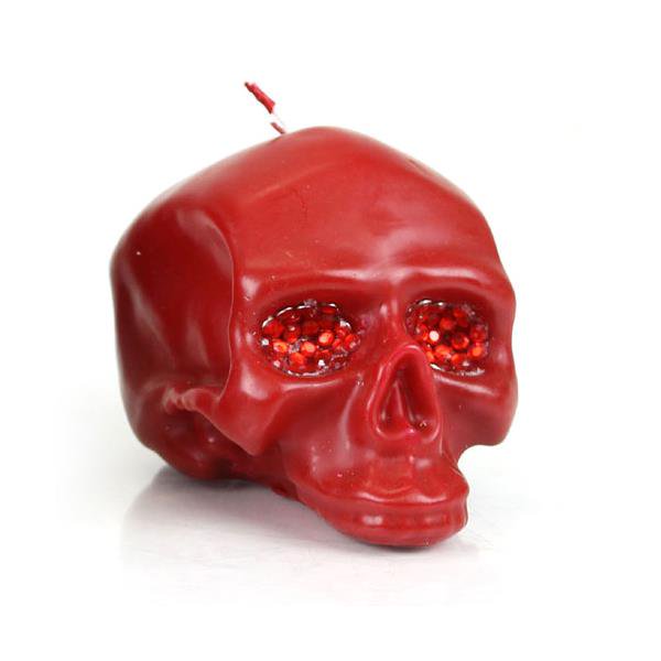 D.L. & Company Med Crâne Rouge Yeux en Cristal