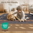 thumbnail image 4 of ODIKA 4'x6' Black Brown Geometric Pattern Design Washable Area Rug Modern Abstract Motif with Multi Shapes for Dorm Room, Small Living Stain Resistant Low Profile, Easy Care, 4 of 7