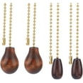 thumbnail image 2 of 4Pcs Ceiling Fan Chain Pulls Wooden Pull Chain Extension Pull Chain for Ceiling Light Fan Chain Coconut Brown, 2 of 7