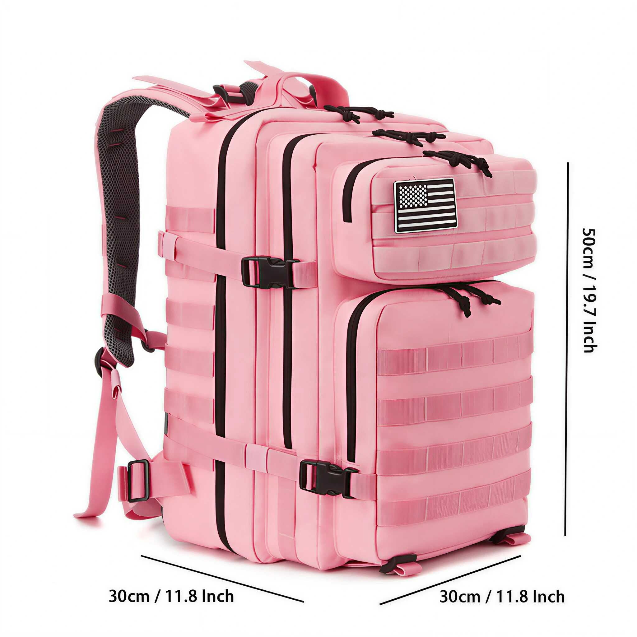 QT&QY 45L Molle Hiking Backpack Outdoor Travel Daypack 17 Inch Laptop Compartment Work Commuter Bag
