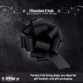 thumbnail image 5 of PMU Pull String Bows - Gift Bows for Wedding, Birthdays & Anniversaries - Ribbon Bows for Flowers & Basket Decoration - Large Bow for Gift Wrapping - 5 Inch 20 Loops Black - (50/pkg)Pkg/1, 5 of 6
