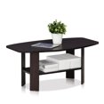 thumbnail image 2 of Furinno Simple 2-Tier Coffee Table, Black Center Table wih Open Shelf, Side Table Tabletop with Soft Edges, for Living Room, Home Office, Dark Mocha, 2 of 8