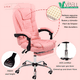 thumbnail image 5 of Silla Ergonomica Oficina Con Masajeador De Espalda Reposapié Color Rosa Material Del Tapizado Cuero Sintético, 5 of 5