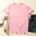 thumbnail image 2 of Valentines Day Shirt for Women Heart Print Round Neck Tee Fashion Casual Short Sleeve Tops ,Pink,M, 2 of 7