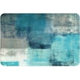thumbnail image 1 of Bath Mat for Bathroom Modern Art Gry Turquoise Abstract Rugs Shower Mats Memory Foam Rug Non Slip Floor Small Carpet Soft Light Absorbent Washable for Home Hotel Decor 15.7 X 23.6 inch, 1 of 6