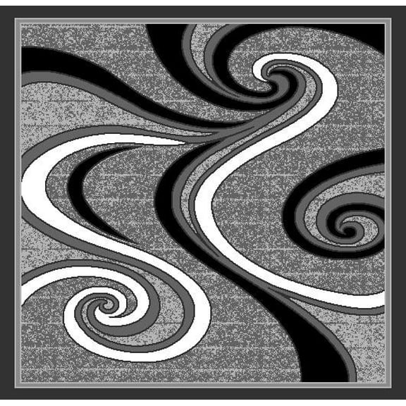 STAR Modern Stylish Living Room Rug DESIGN 1308 - 7'8"x10'8", Grey