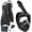Black-All L/XL, variant on GKV Adults' 2-in-1 Snorkeling Gear – 180° Panoramic Anti-Fog Full Face Mask & Adjustable Fins, for Snorkeling/Scuba Diving