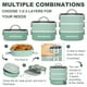 thumbnail image 3 of RIKDOKEN Fiambrera, contenedores apilables de 3 capas, caja Bento portátil de gran capacidad a prueba de fugas con cuchara, tenedor y cajas de salsa, lonchera apta para microondas para niños y adultos, 3 of 5