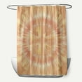 thumbnail image 1 of Simply Daisy 70" W x 73" H Shibori Burst Geometric Print Polyester Shower Curtain, Yellow, 1 of 3