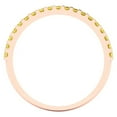 thumbnail image 5 of 0.285 ctw Wedding Band for Women - 14K Rose Gold Simulated Yellow Diamond Stackable Eternity Ring, 5 of 6