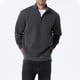 thumbnail image 1 of pstuiky camisetas de manga larga para hombre, Blusa/camisa de moda para hombre, de color liso, con cuello alto, cremallera y botones. salir tops m, 1 of 8