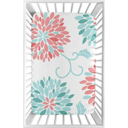 UPC: 0846480053774 | Emma Collection Mini Crib Sheet – Floral Print