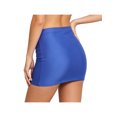thumbnail image 2 of Aiihoo Womens Bodycon Mini Skirt Low Rise Miniskirt Solid Color Elastic Waistband Beachwear Pool Skirts Cover Up Blue One Size, 2 of 6