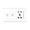White, variant on eccomum 95- Wi-Fi Smart Wall Outlet with 2 Gang Touch Light Switch Smart Life APP Remote Control, Voice Control, Touch Control Compatible with Assistant Wi-Fi Smart Switch Plug Outlet Standard