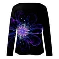 thumbnail image 5 of IROINNID Discount Womens Long Sleeve Tops Lounge Printing Round Neck Loose T-Shirt Autumn Blouse Pullover Tops,Black, 5 of 5