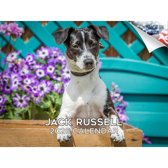 2025 2026 Jack Russell Calendar - Dog Breed Monthly Wall Calendar - 12 x 18 Open - Thick No-Bleed Paper - Giftable - Made in USA