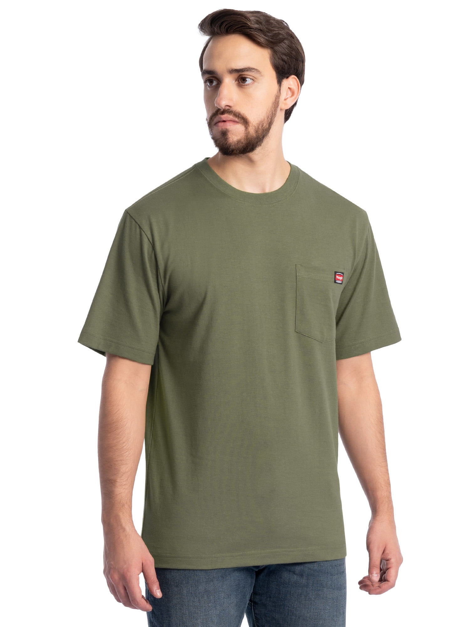 Wrangler Workwear Men's Short Sleeve Pocket T-Shirt, Sizes S-5XL and LT-4XLT (Men's, Big Men's, Tall Men's)