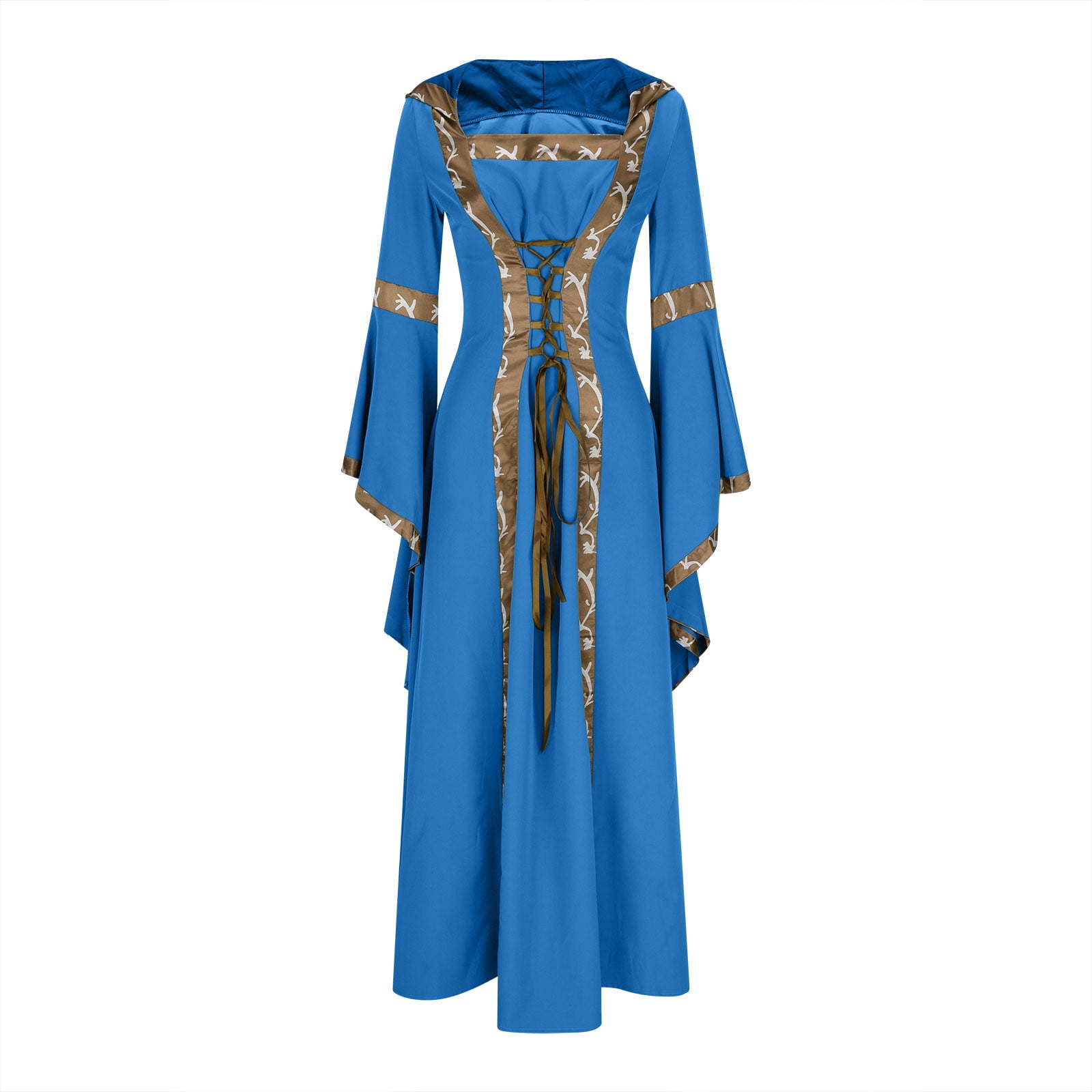 Hvot&aat Women Medieval Renaissance Dress Victorian Long Dress Costume Halloween Cosplay Retro Gowns