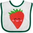 thumbnail image 3 of Inktastic Strawberry Kawaii Boys or Girls Baby Bib, 3 of 4