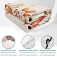 thumbnail image 4 of 3 Pieces Queen Quilt Set,Fall Thanksgiving Pumpkin Soft Bedding Sets with 1 Quilt & 2 Pillow Shams,Maple Leaves Autumn Harvest Summer Bedspread Lightweight Coverlet Comforter for All Season, 4 of 9