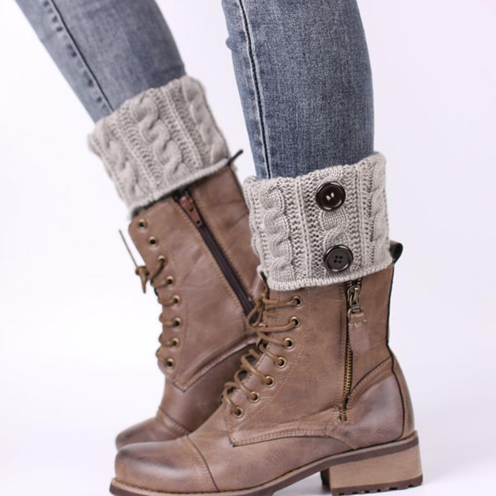 Calcetines de botas de punto Yinane Calentadores de piernas