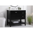 thumbnail image 2 of 36 inch Single Bathroom Vanity in Black with Backsplash, 2 of 8