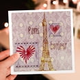 thumbnail image 7 of 3drose, Bonjour Paris - French Inspired Hearts Art, 6 Greeting Cards with Envelopes, 7 of 7