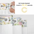 thumbnail image 2 of Easter Eggs No Hooks Shower Curtain with Snap-in Liner Spring Colorful Eggs Floral Leaf Colored Plaid Shower Curtains for Bathroom, Waterproof, Easy Install, Washable 72"x78", 2 of 9