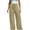 Khaki, variant on EazyTech Women's High Waist Wide Leg Pants Drawstring Elastic Waist Casual Cargo Trousers with Pockets Loose Straight Pants