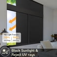 thumbnail image 3 of DOWELL Blackout Window Film, 100% Light Sun Blocking Static Cling Window Privacy Film for Glass, Heat Control Removable Window Tint, Room Darkening Window Coverings for Day Sleep, 17.5 x 157.4 inches, 3 of 9