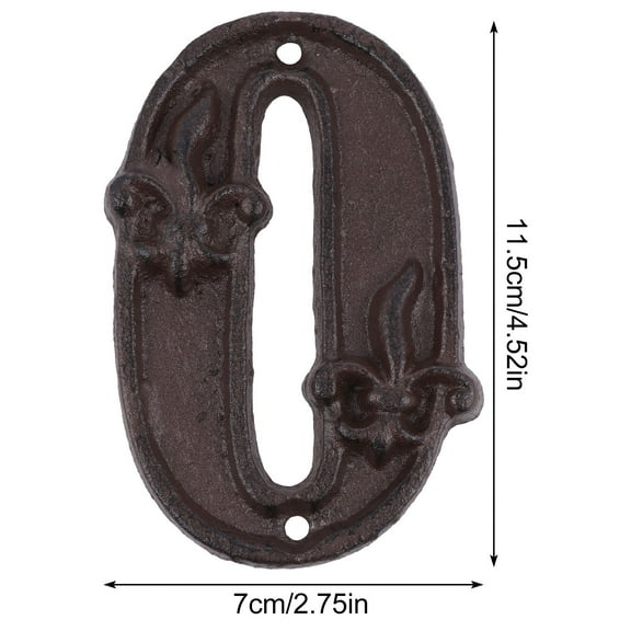 Soimiss Cast Iron House Number Metal Address Numbers Black 1Pack