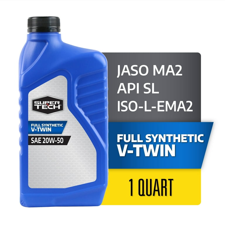 Super Tech Full Synthetic SAE 20W-50 V-Twin Motorcycle Oil