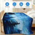 thumbnail image 4 of Black Wolf Night Cooling Blanket, Lightweight Breathable Summer Throw Blanket with Double Sided Cold Effect,Abstract Forest Silhouette Starry Picnic Beach Blankets Bed Sheet for Hot Sleepers 50"x60", 4 of 8