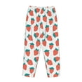 thumbnail image 5 of Naloa Strawberries Print Women’s Ultra-Soft Comfy Pajama Lounge Pants with Pockets & Drawstring, 5 of 8
