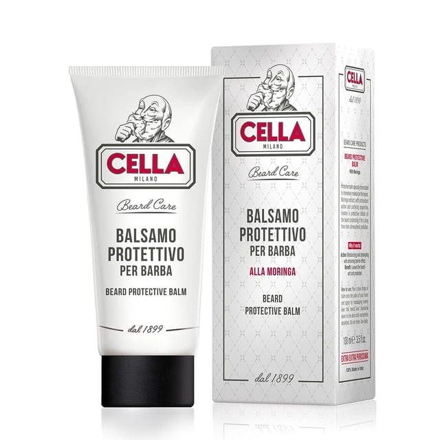 Cella Milano Bálsamo Protector para Barba y Bigote Acondiciona con Fijación Suave 100 ML Hecho en Italia