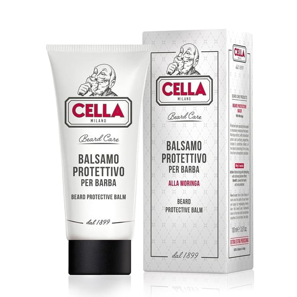 Cella Milano Bálsamo Protector para Barba y Bigote Acondiciona con Fijación Suave 100 ML Hecho en Italia