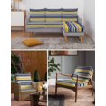 thumbnail image 6 of Navy Blue Yellow Striped Couch Cushion Covers Stretch, Washable Sofa Seat Covers Individual Seat Cushion Sofa Slipcovers Farmhouse Vintage Stripe Couch Cover Furniture Protector S-3PCS, 6 of 7