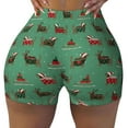 thumbnail image 2 of Lsque Christmas Dachshund Pattern High Waisted Biker Shorts for Women-Tummy Control Fitness Athletic Workout Running Yoga Gym Shorts,Moisture-Wicking-X-Large, 2 of 9