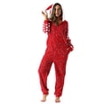 thumbnail image 2 of 6445-L #FollowMe Adult Onesie / Womens Pajamas, Candy Cane Santa, 2 of 4