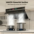 thumbnail image 3 of Campana extractora bajo gabinete de 76 cm, 25.5 m³/min, control por voz/gestos/táctil, acero inoxidable convertible ducted/ductless, ventilador de 4 velocidades, luces ajustables, 3 of 8