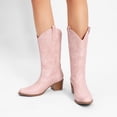thumbnail image 3 of DREAM PAIRS Women's Mid Calf Boots Cowboy Cowgirl Embroidered Western Boots Square Toe Chunky Heel Wide Width, 3 of 6