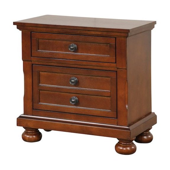 Glory Furniture Meade G8910-N Wood Nightstand Rustic Cherry