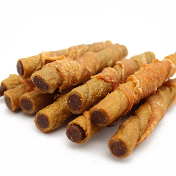 MeatyWay Rawhide Stuffed Rolls Dog Treats
