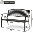 thumbnail image 2 of GONICHA Outdoor Bench,Weatherproof Aluminum Patio Garden Bench for Park Yard Deck Entryway,Gray, 2 of 6