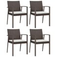 thumbnail image 2 of vidaXL 5 Piece Garden Dining Set with Cushions Poly Rattan and Steel, 2 of 5